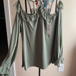 White House Black Market cold shoulder top